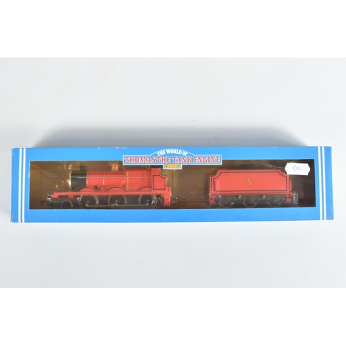 163 - A BOXED HORNBY OO GAUGE THE WORLD OF THOMAS THE TANK ENGINE, James the red engine, No.5 (R852), with... 