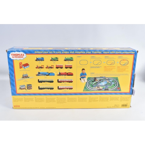 169 - A BOXED HORNBY OO GAUGE THOMAS & FRIENDS TOBY ELECTRIC TRAIN SET, No.R9044, contents not checked but... 