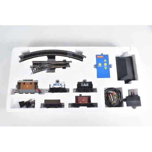 169 - A BOXED HORNBY OO GAUGE THOMAS & FRIENDS TOBY ELECTRIC TRAIN SET, No.R9044, contents not checked but... 