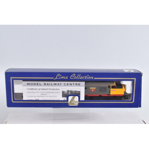 176 - FOUR BOXED LIMA OO GAUGE LIMITED EDITION CLASS 37 LOCOMOTIVES, 'Loch Awe' No.37 409, B.R. large logo... 