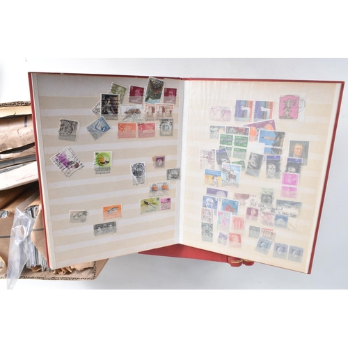 216 - 3 BOXES OF STAMPS IN ALBUMS AND LOOSE.We note range of collections in albums inc Ceylon, general com... 