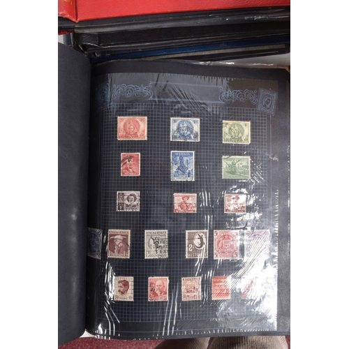 216 - 3 BOXES OF STAMPS IN ALBUMS AND LOOSE.We note range of collections in albums inc Ceylon, general com... 