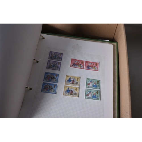 216 - 3 BOXES OF STAMPS IN ALBUMS AND LOOSE.We note range of collections in albums inc Ceylon, general com... 