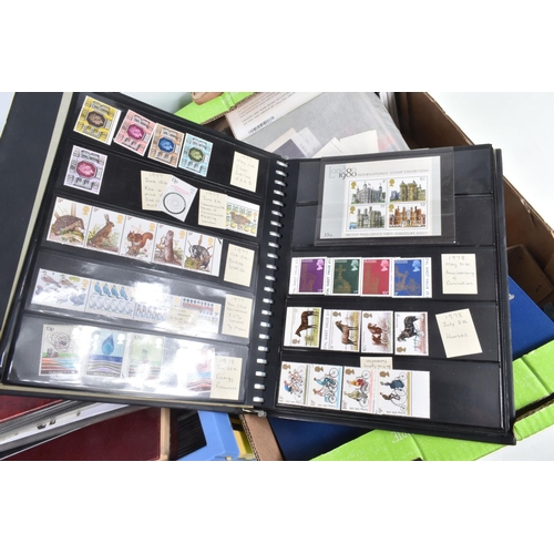 218 - LARGE COLLECTION OF STAMPS IN 3 BOXES WITH FDCS, PRESENTATION PACKS AND MINT TO 2012 TOGETHER WITH A... 