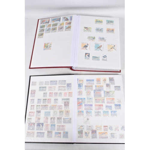 220 - LARGE COLLECTION OF STAMPS IN 2 BOXES, A TIN AND 2 BAGS. WORLDWIDE CONTENT WITH MAIN VALUE IN GB MIN... 