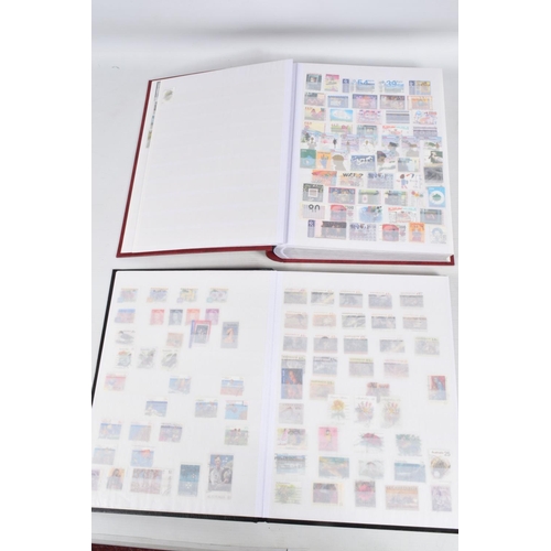 220 - LARGE COLLECTION OF STAMPS IN 2 BOXES, A TIN AND 2 BAGS. WORLDWIDE CONTENT WITH MAIN VALUE IN GB MIN... 