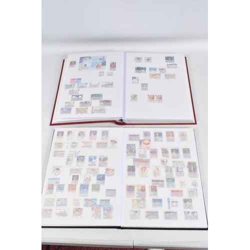 220 - LARGE COLLECTION OF STAMPS IN 2 BOXES, A TIN AND 2 BAGS. WORLDWIDE CONTENT WITH MAIN VALUE IN GB MIN... 