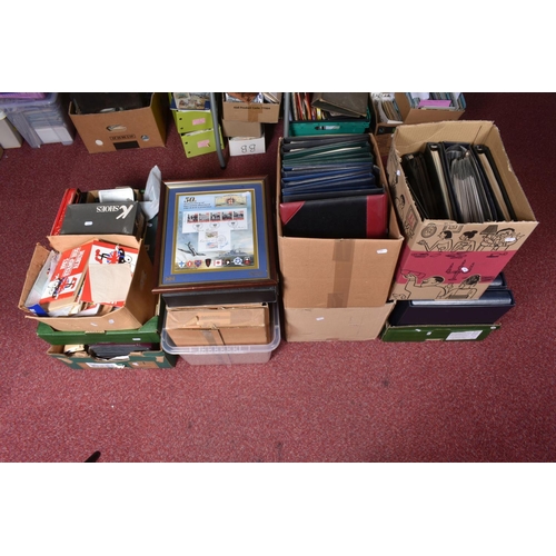 221 - VERY LARGE COLLECTION OF STAMPS AND COVERS IN 7 BOXES. Main strength in hundreds of signed Buckingha... 