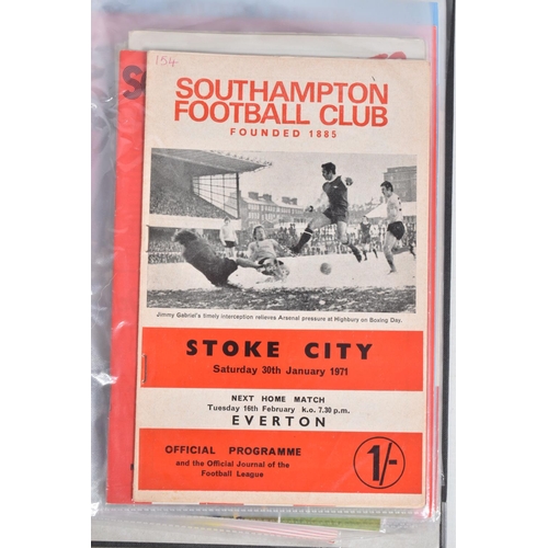 223 - A COLLECTION OF SOUTHAMPTON FOOTBALL CLUB PROGRAMMES PRESENTED IN A BINDER, programmes range from 19... 