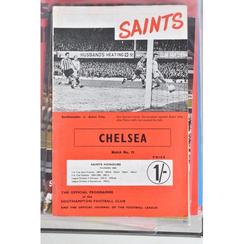 223 - A COLLECTION OF SOUTHAMPTON FOOTBALL CLUB PROGRAMMES PRESENTED IN A BINDER, programmes range from 19... 