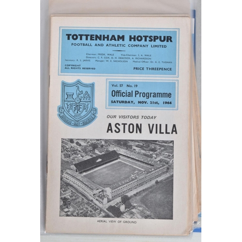 225 - A COLLECTION OF TOTTENHAM HOTSPUR FOOTBALL CLUB PROGRAMMES PRESENTED IN A BINDER, programmes range f... 