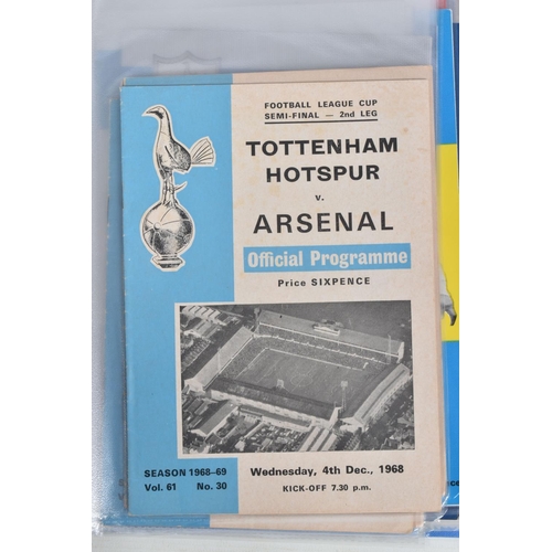 225 - A COLLECTION OF TOTTENHAM HOTSPUR FOOTBALL CLUB PROGRAMMES PRESENTED IN A BINDER, programmes range f... 