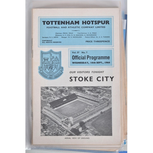 225 - A COLLECTION OF TOTTENHAM HOTSPUR FOOTBALL CLUB PROGRAMMES PRESENTED IN A BINDER, programmes range f... 