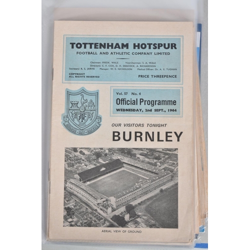 225 - A COLLECTION OF TOTTENHAM HOTSPUR FOOTBALL CLUB PROGRAMMES PRESENTED IN A BINDER, programmes range f... 