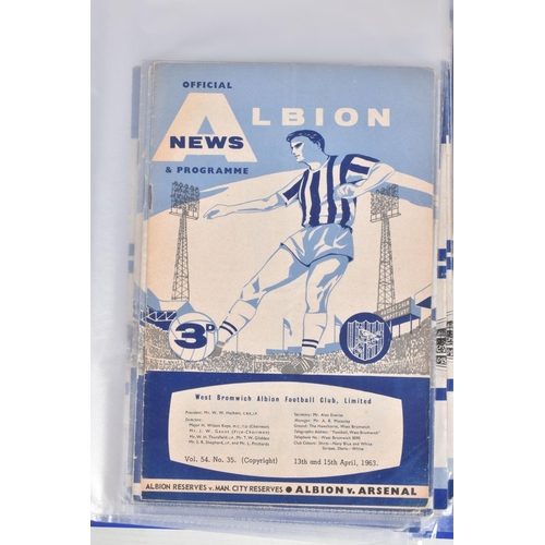 226 - A COLLECTION OF WEST BROMWICH ALBION FOOTBALL CLUB PROGRAMMES, programmes range from 1957 to 1979, f... 