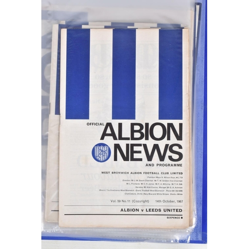 226 - A COLLECTION OF WEST BROMWICH ALBION FOOTBALL CLUB PROGRAMMES, programmes range from 1957 to 1979, f... 