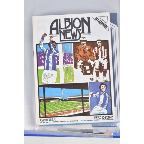 226 - A COLLECTION OF WEST BROMWICH ALBION FOOTBALL CLUB PROGRAMMES, programmes range from 1957 to 1979, f... 