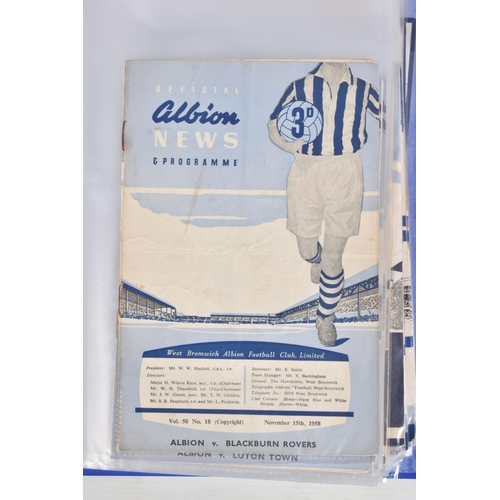 226 - A COLLECTION OF WEST BROMWICH ALBION FOOTBALL CLUB PROGRAMMES, programmes range from 1957 to 1979, f... 