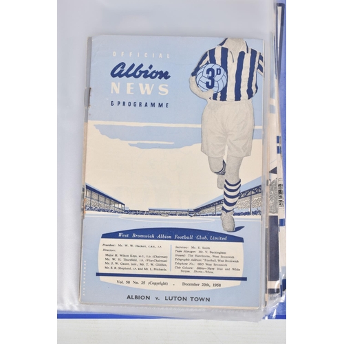 226 - A COLLECTION OF WEST BROMWICH ALBION FOOTBALL CLUB PROGRAMMES, programmes range from 1957 to 1979, f... 