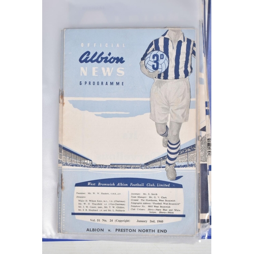 226 - A COLLECTION OF WEST BROMWICH ALBION FOOTBALL CLUB PROGRAMMES, programmes range from 1957 to 1979, f... 