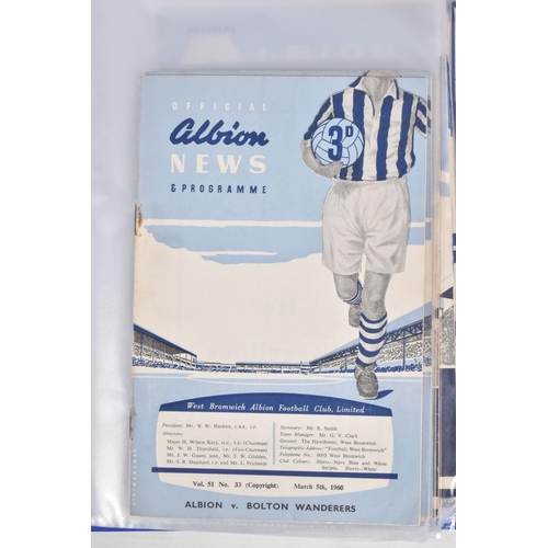 226 - A COLLECTION OF WEST BROMWICH ALBION FOOTBALL CLUB PROGRAMMES, programmes range from 1957 to 1979, f... 