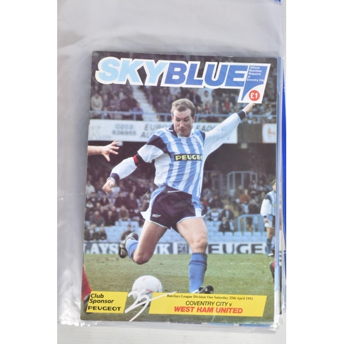 227 - A COLLECTION OF COVENTRY CITY FOOTBALL CLUB PROGRAMMES, programmes range from 1992 to 2008, featurin... 