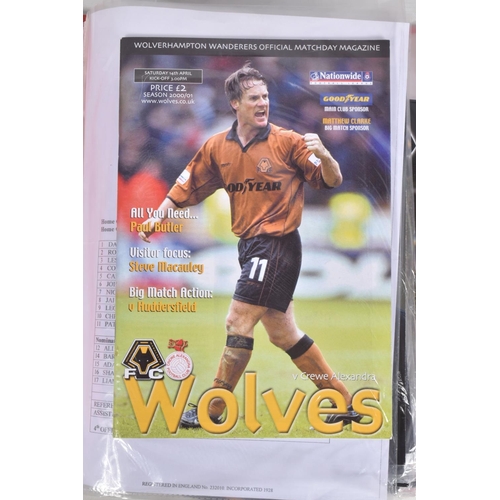 228 - A COLLECTION OF WOLVERHAMPTON WANDERERS FOOTBALL CLUB PROGRAMMES, programmes range from 2000 to 2005... 