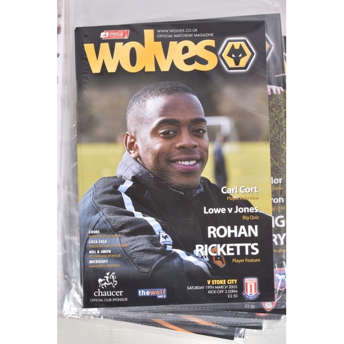 228 - A COLLECTION OF WOLVERHAMPTON WANDERERS FOOTBALL CLUB PROGRAMMES, programmes range from 2000 to 2005... 