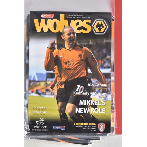 228 - A COLLECTION OF WOLVERHAMPTON WANDERERS FOOTBALL CLUB PROGRAMMES, programmes range from 2000 to 2005... 