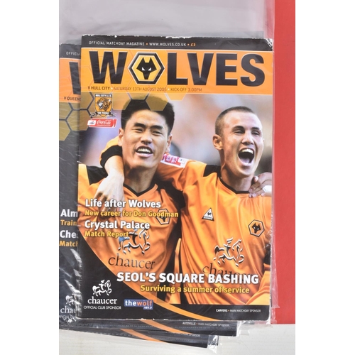 228 - A COLLECTION OF WOLVERHAMPTON WANDERERS FOOTBALL CLUB PROGRAMMES, programmes range from 2000 to 2005... 