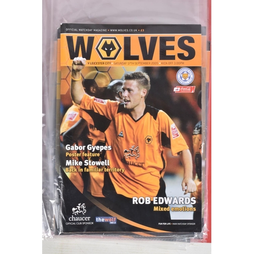 228 - A COLLECTION OF WOLVERHAMPTON WANDERERS FOOTBALL CLUB PROGRAMMES, programmes range from 2000 to 2005... 