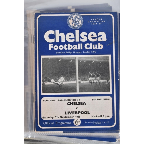 230 - A COLLECTION OF CHELSEA FOOTBALL CLUB PROGRAMMES, programmes range from 1962 to 1996, featuring  Che... 