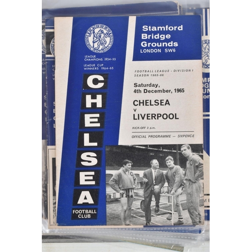 230 - A COLLECTION OF CHELSEA FOOTBALL CLUB PROGRAMMES, programmes range from 1962 to 1996, featuring  Che... 