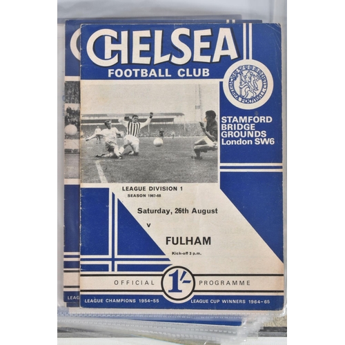 230 - A COLLECTION OF CHELSEA FOOTBALL CLUB PROGRAMMES, programmes range from 1962 to 1996, featuring  Che... 