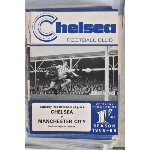 230 - A COLLECTION OF CHELSEA FOOTBALL CLUB PROGRAMMES, programmes range from 1962 to 1996, featuring  Che... 