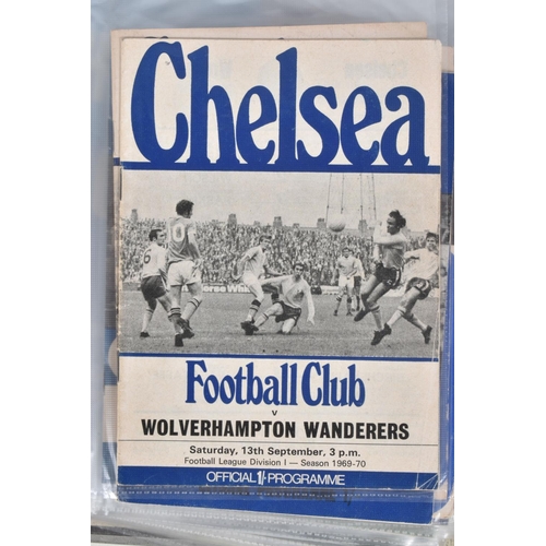 230 - A COLLECTION OF CHELSEA FOOTBALL CLUB PROGRAMMES, programmes range from 1962 to 1996, featuring  Che... 