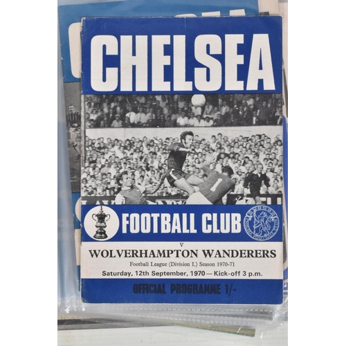 230 - A COLLECTION OF CHELSEA FOOTBALL CLUB PROGRAMMES, programmes range from 1962 to 1996, featuring  Che... 