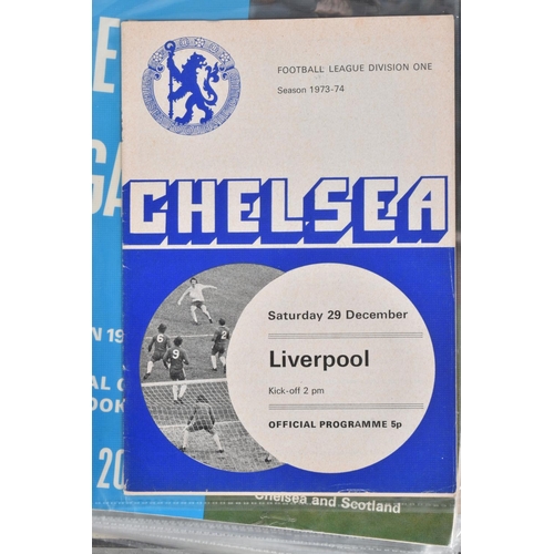 230 - A COLLECTION OF CHELSEA FOOTBALL CLUB PROGRAMMES, programmes range from 1962 to 1996, featuring  Che... 