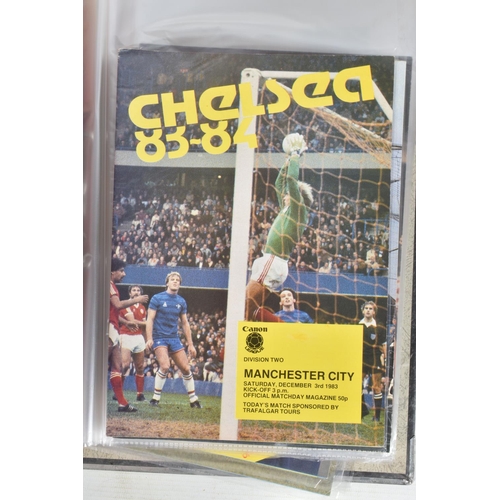 230 - A COLLECTION OF CHELSEA FOOTBALL CLUB PROGRAMMES, programmes range from 1962 to 1996, featuring  Che... 