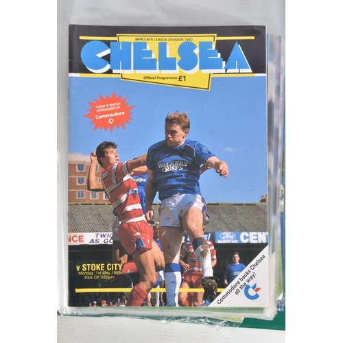 230 - A COLLECTION OF CHELSEA FOOTBALL CLUB PROGRAMMES, programmes range from 1962 to 1996, featuring  Che... 