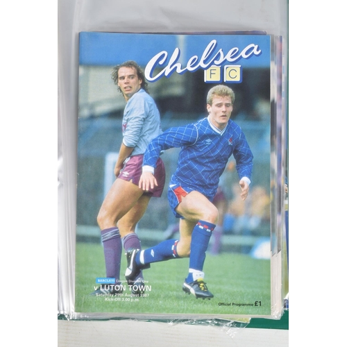 230 - A COLLECTION OF CHELSEA FOOTBALL CLUB PROGRAMMES, programmes range from 1962 to 1996, featuring  Che... 