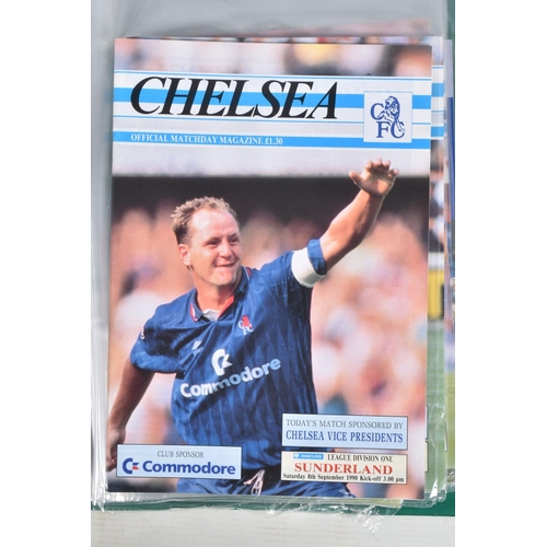 230 - A COLLECTION OF CHELSEA FOOTBALL CLUB PROGRAMMES, programmes range from 1962 to 1996, featuring  Che... 