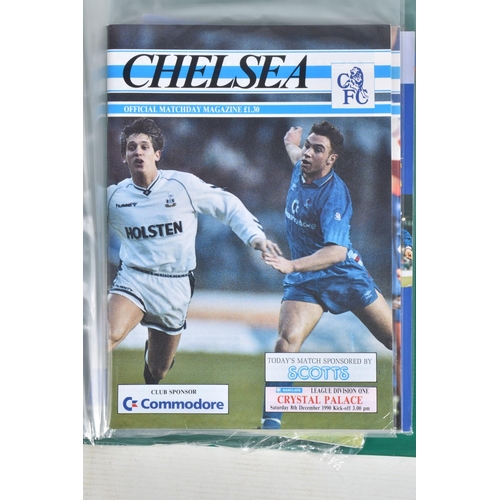 230 - A COLLECTION OF CHELSEA FOOTBALL CLUB PROGRAMMES, programmes range from 1962 to 1996, featuring  Che... 