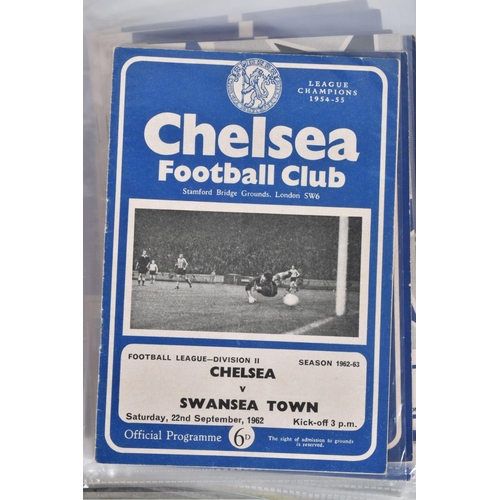 230 - A COLLECTION OF CHELSEA FOOTBALL CLUB PROGRAMMES, programmes range from 1962 to 1996, featuring  Che... 