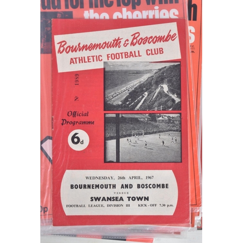 231 - A COLLECTION OF BOURNEMOUTH FOOTBALL CLUB PROGRAMMES, programmes range from 1967 to 1992, featuring ... 