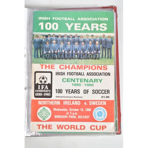 232 - A COLLECTION OF IRELAND FOOTBALL PROGRAMMES, programmes range from 1959 to 1991, featuring Ireland v... 