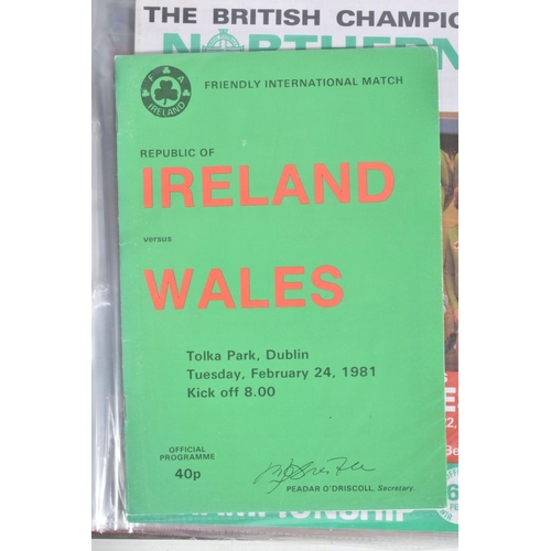 232 - A COLLECTION OF IRELAND FOOTBALL PROGRAMMES, programmes range from 1959 to 1991, featuring Ireland v... 