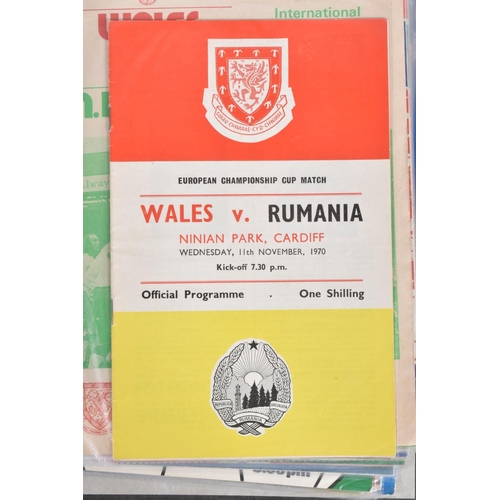 233 - A COLLECTION OF WALES FOOTBALL PROGRAMMES, programmes range from 1965 to 1976, featuring Wales v Eng... 