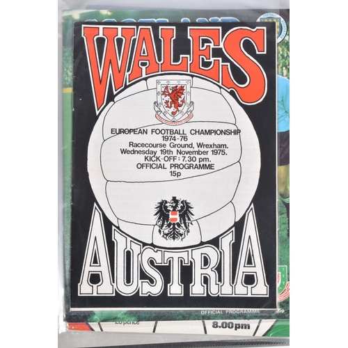 233 - A COLLECTION OF WALES FOOTBALL PROGRAMMES, programmes range from 1965 to 1976, featuring Wales v Eng... 