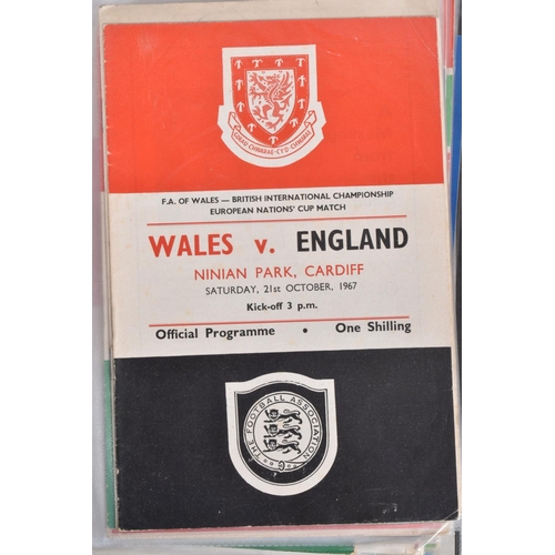 233 - A COLLECTION OF WALES FOOTBALL PROGRAMMES, programmes range from 1965 to 1976, featuring Wales v Eng... 